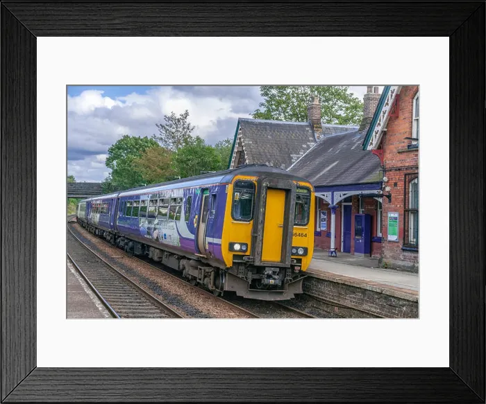 Framed Print : Class 156 Super Sprinter at Sankey station Framed Print : Class 156 Super Sprinter at Sankey station