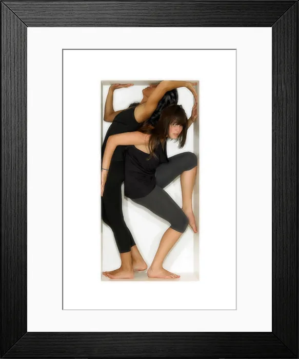 Framed Print : two woman in a box Framed Print : two woman in a box