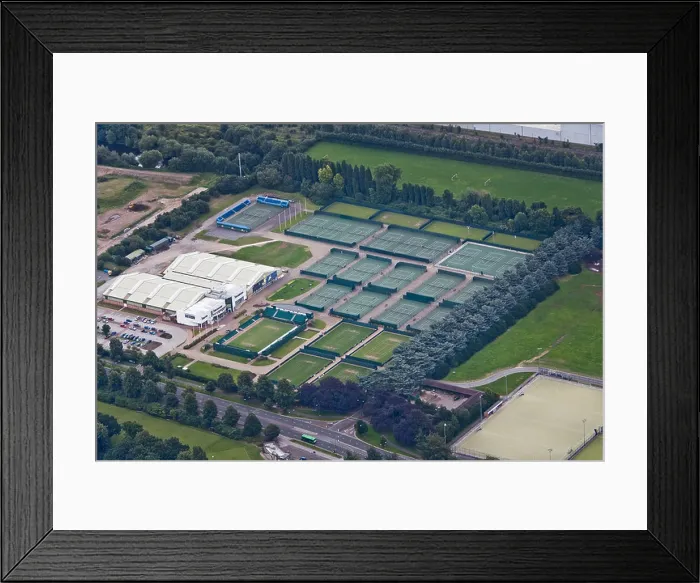 Framed Print : Aerial image of Nottingham Tennis Centre Framed Print : Aerial image of Nottingham Tennis Centre