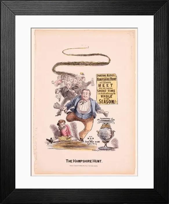 Framed Print : The Hampshire Hunt - a cartoon about the Tichborne case. Published by Duncan Campbell Dallas, 1871 Framed Print : The Hampshire Hunt - a cartoon about the Tichborne case. Published by Duncan Campbell Dallas, 1871