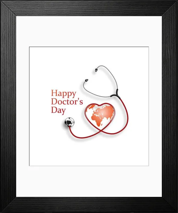 Framed Print : Vector illustration Happy Doctor's Day Background Framed Print : Vector illustration Happy Doctor's Day Background