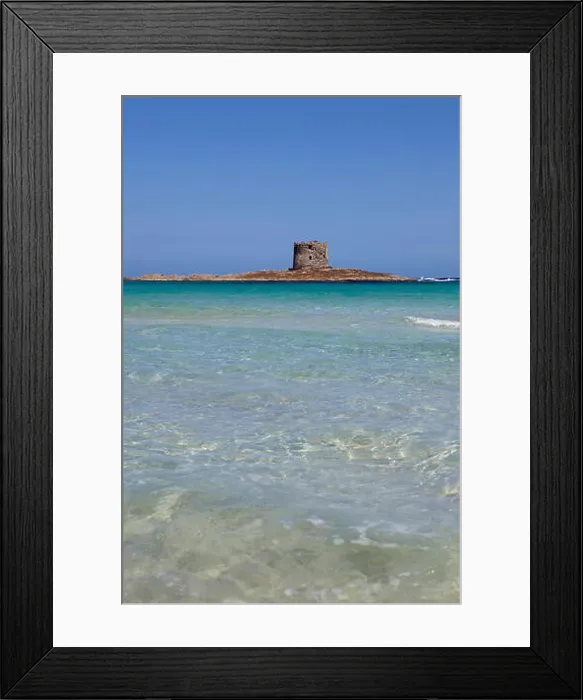 Framed Print : La Pelosa beach and the tower in Stintino, Sardinia, Italy Framed Print : La Pelosa beach and the tower in Stintino, Sardinia, Italy