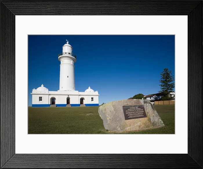 Framed Print : Macquarie lighthouse was Australia's first lighthouse and began operating on the 30th November 1818 Framed Print : Macquarie lighthouse was Australia's first lighthouse and began operating on the 30th November 1818