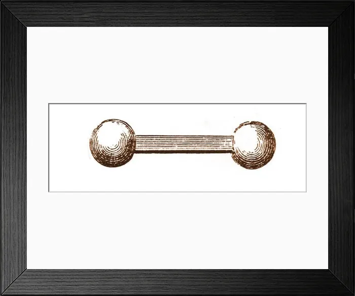 Framed Print : 19th century illustration of a Bar-Shot used as a weapon on sailing ships