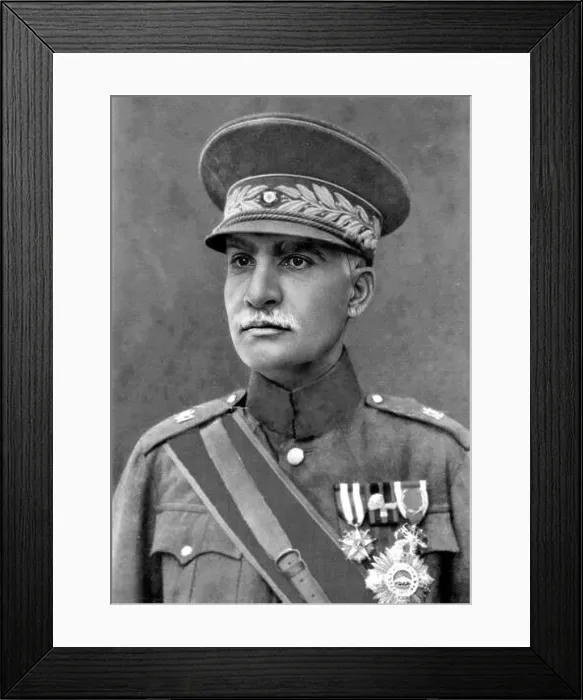 Framed Print : Portrait of the Shah of Iran, Reza Shah Pahlavi (1878-1944) c. 1931