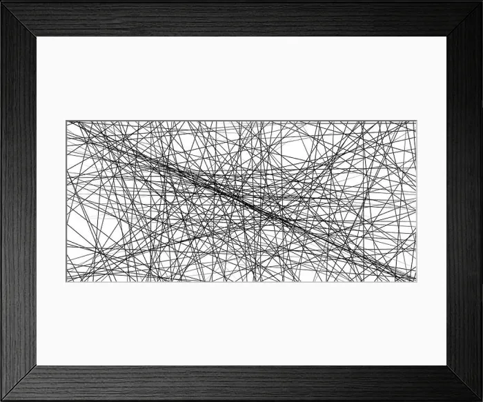 Framed Print : Random chaotic lines abstract geometric pattern / texture. Modern, contemporary art-like illustration Framed Print : Random chaotic lines abstract geometric pattern / texture. Modern, contemporary art-like illustration