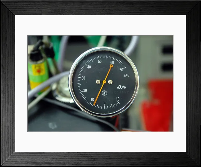 Framed Print : Pressure gauge indicator Framed Print : Pressure gauge indicator