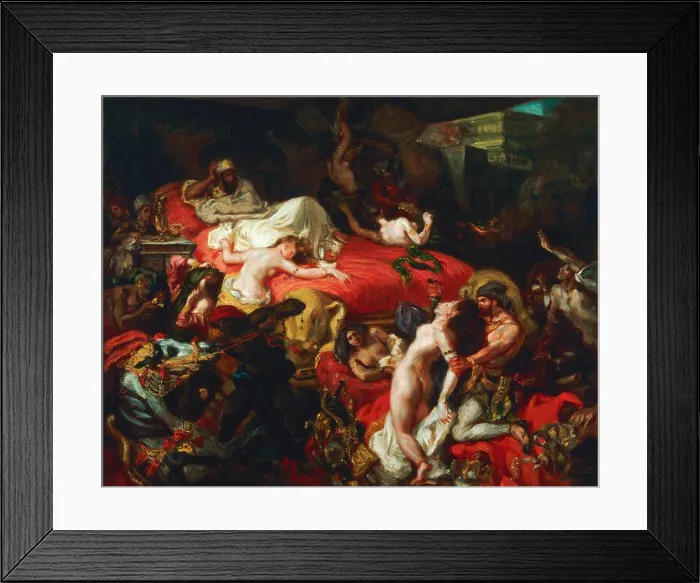 Framed Print : Ferdinand-Victor-Eugène Delacroix, French - The Death of Sardanapalus Framed Print : Ferdinand-Victor-Eugène Delacroix, French - The Death of Sardanapalus