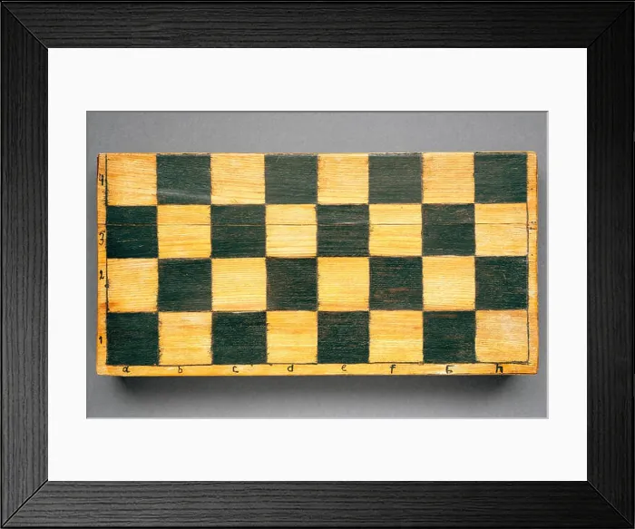 Framed Print : vintage handmade chess box with square pattern on front surface Framed Print : vintage handmade chess box with square pattern on front surface