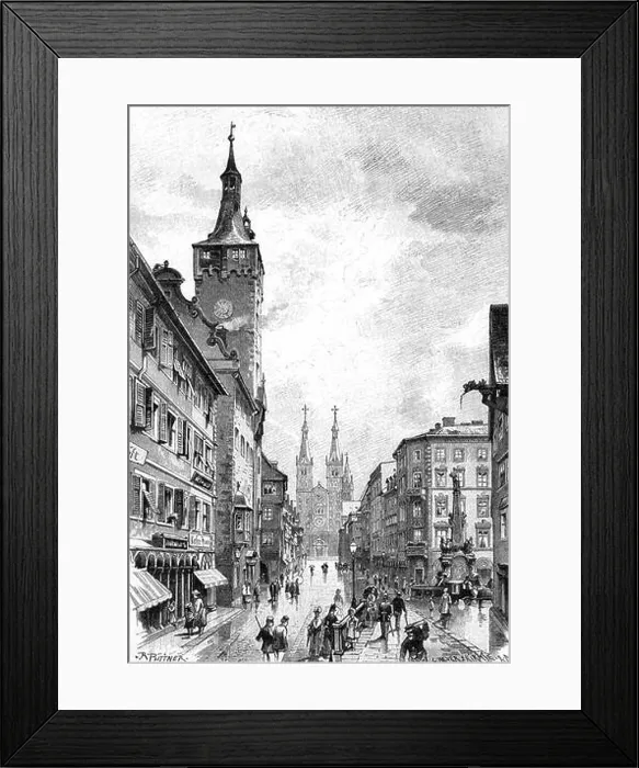 Framed Print : geography / travel, Germany, Wuerzburg Framed Print : geography / travel, Germany, Wuerzburg
