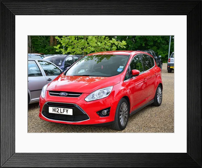 Framed Print : Ford Focus Titanium car in car park, Windsor, Berkshire, England, United Kingdom