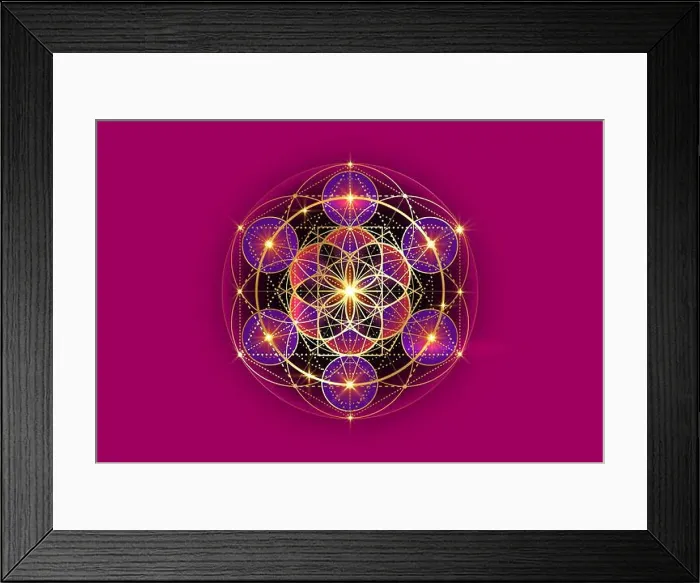 Framed Print : Seed of life symbol Sacred Geometry Framed Print : Seed of life symbol Sacred Geometry