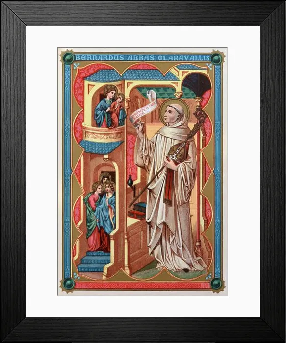 Framed Print : Saint Bernard of Clairvaux (1090-1153) Founder & Abbot of Clairvaux Abbey France Framed Print : Saint Bernard of Clairvaux (1090-1153) Founder & Abbot of Clairvaux Abbey France