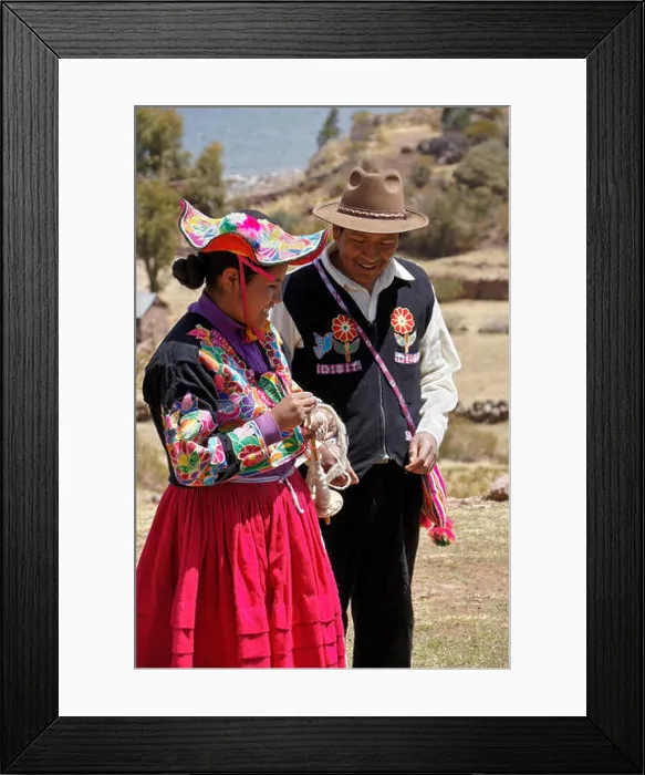 Framed Print : Woman spinning wool, Capachica Peninsula, Lake Titicaca, Peru Framed Print : Woman spinning wool, Capachica Peninsula, Lake Titicaca, Peru