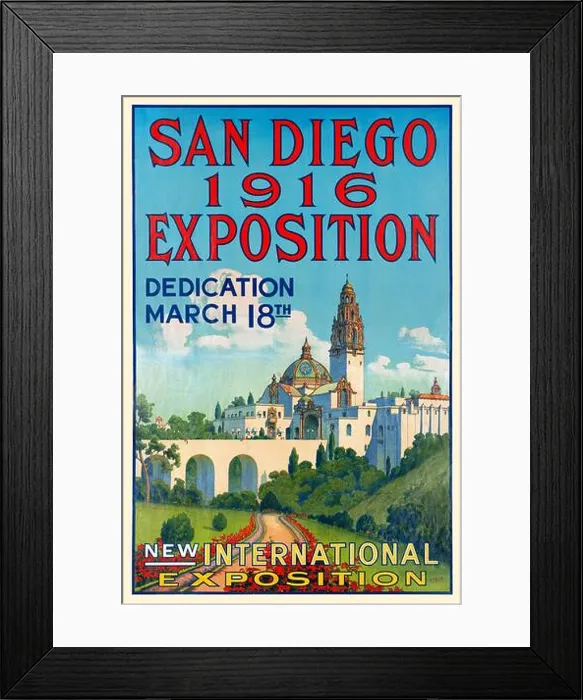 Framed Print : San Diego 1916 Exposition Framed Print : San Diego 1916 Exposition