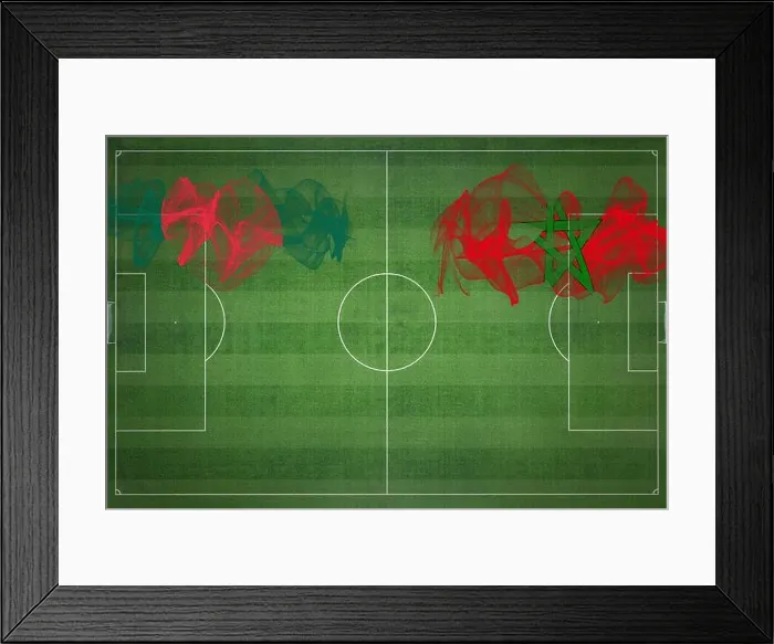Framed Print : Bangladesh vs Morocco Soccer Match