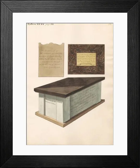 Framed Print : Memorial to Mrs. Sarah Starkey Framed Print : Memorial to Mrs. Sarah Starkey