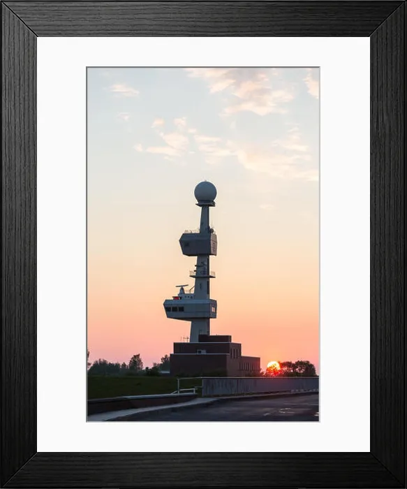 Framed Print : Emden, Germany, Lighthouse at sunset Knock Framed Print : Emden, Germany, Lighthouse at sunset Knock