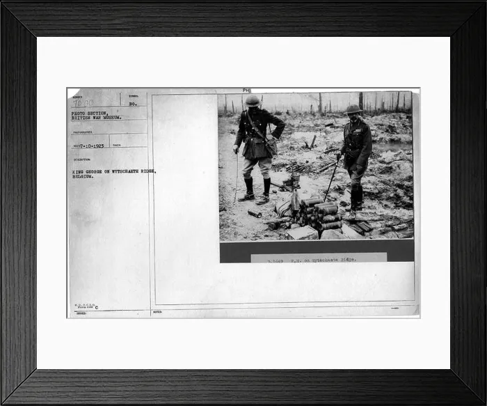 Framed Print : King George on Wytschaete Ridge, Belgium Framed Print : King George on Wytschaete Ridge, Belgium