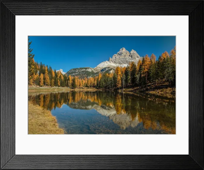 Framed Print : Reflections in Lake Antorno, Misurina, Auronzo di Cadore, Italy, Europe Framed Print : Reflections in Lake Antorno, Misurina, Auronzo di Cadore, Italy, Europe