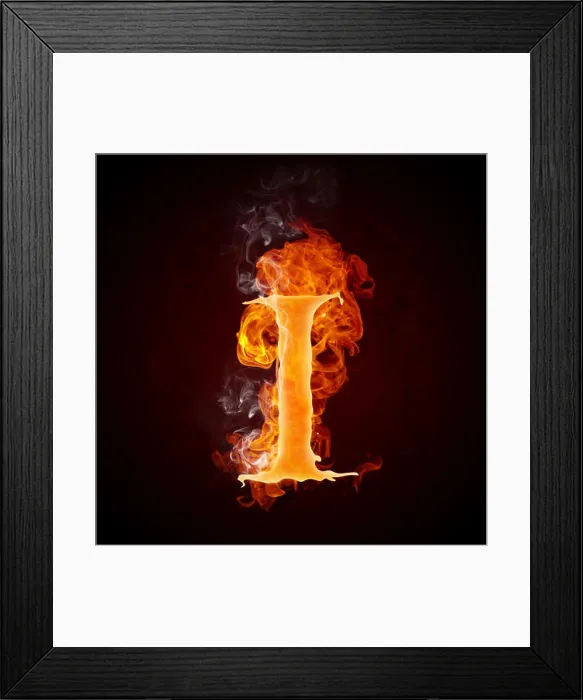 Framed Print : Fire Letters A-Z Framed Print : Fire Letters A-Z