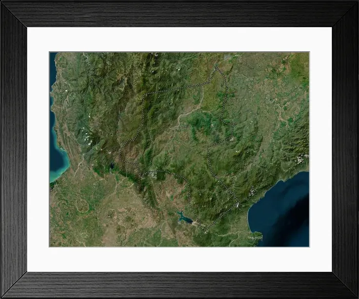 Framed Print : Nueva Vizcaya, province of Philippines. High resolution satellite map Framed Print : Nueva Vizcaya, province of Philippines. High resolution satellite map