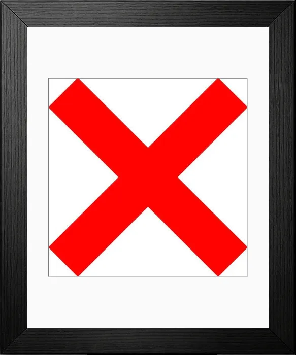 Framed Print : Red X as restriction, prohibition, barrier, error icon- stock vector illustration, clip-art graphics Framed Print : Red X as restriction, prohibition, barrier, error icon- stock vector illustration, clip-art graphics