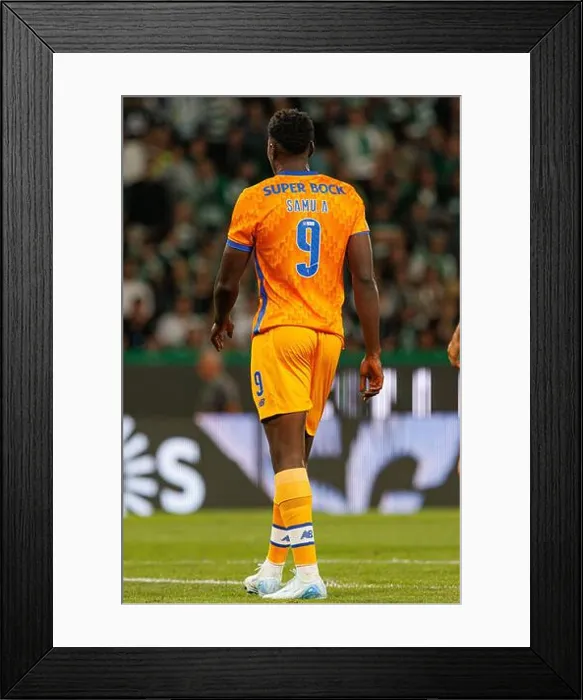 Framed Print : Samuel Omorodion during Liga Portugal game between teams of Sporting CP and FC Porto at Estadio Jose Alvalade Framed Print : Samuel Omorodion during Liga Portugal game between teams of Sporting CP and FC Porto at Estadio Jose Alvalade
