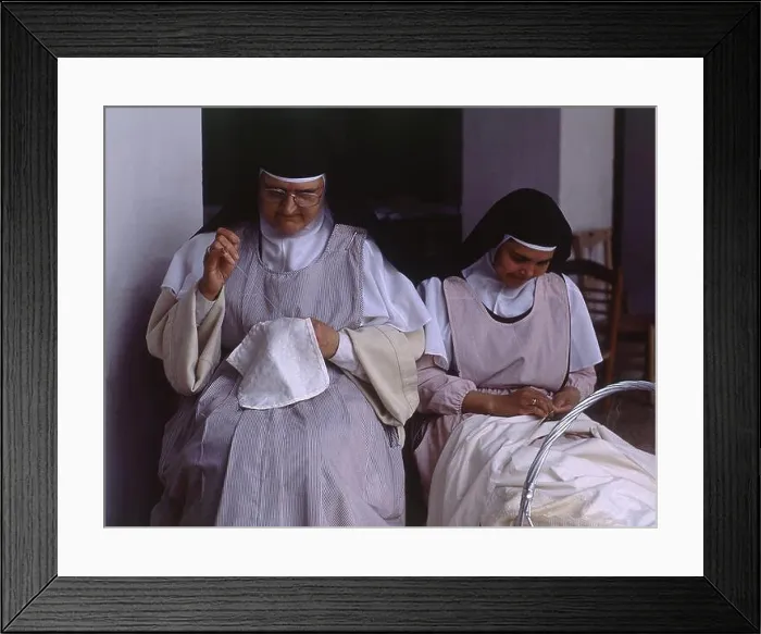 Framed Print : MONJAS COSIENDO. Location: CONVENTO DE SANTA MARTA, CORDOBA, SPAIN Framed Print : MONJAS COSIENDO. Location: CONVENTO DE SANTA MARTA, CORDOBA, SPAIN