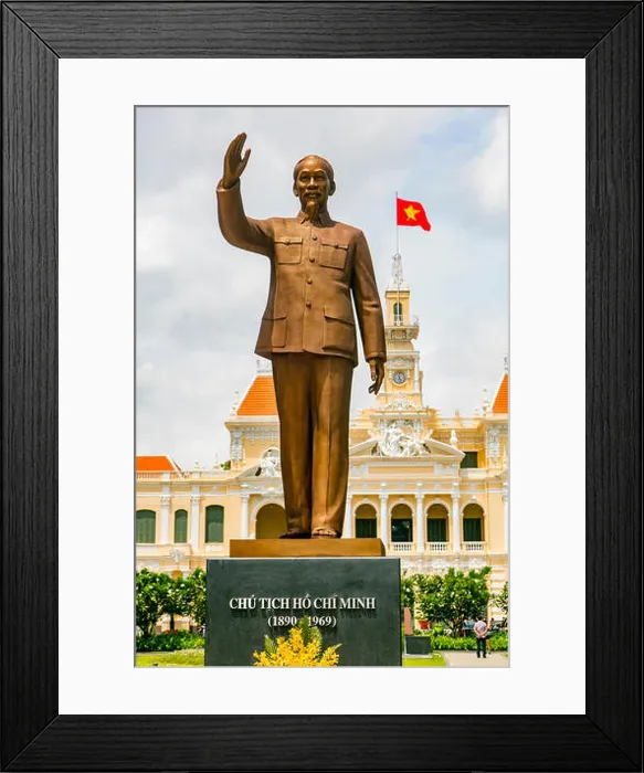 Framed Print : Ho Chi Minh Statue People's Committee Building Saigon Vietnam Framed Print : Ho Chi Minh Statue People's Committee Building Saigon Vietnam