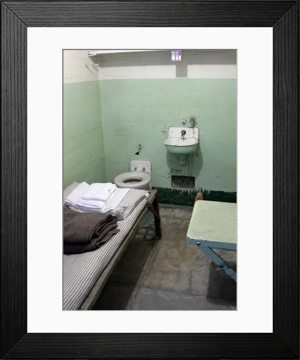 Framed Print : Cell at the Alcatraz correctional facility in San Francisco bay california USA Framed Print : Cell at the Alcatraz correctional facility in San Francisco bay california USA