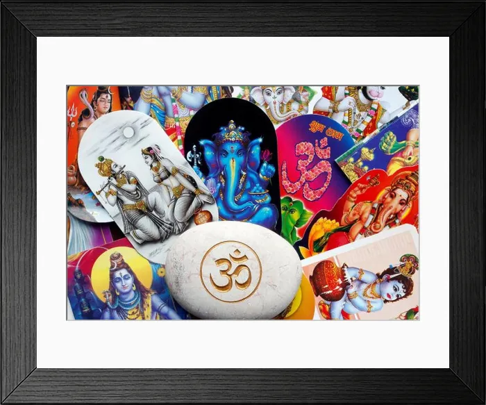 Framed Print : The Om or Aum symbol. Hindu god images. Krishna and Radha. Ganesh, Krishna, Radha, Shiva Framed Print : The Om or Aum symbol. Hindu god images. Krishna and Radha. Ganesh, Krishna, Radha, Shiva