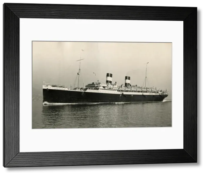 Framed Print : Italian ocean liner MS Augustus, 1930s Framed Print : Italian ocean liner MS Augustus, 1930s