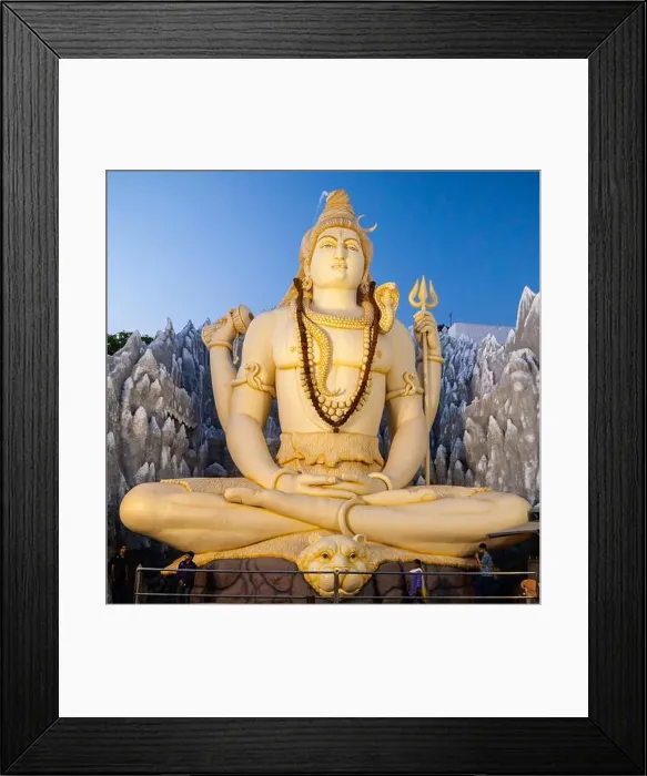 Framed Print : Lord Shiva statue at the Shivoham Shiva Temple, located in Bangalore city in Karnataka, India Framed Print : Lord Shiva statue at the Shivoham Shiva Temple, located in Bangalore city in Karnataka, India