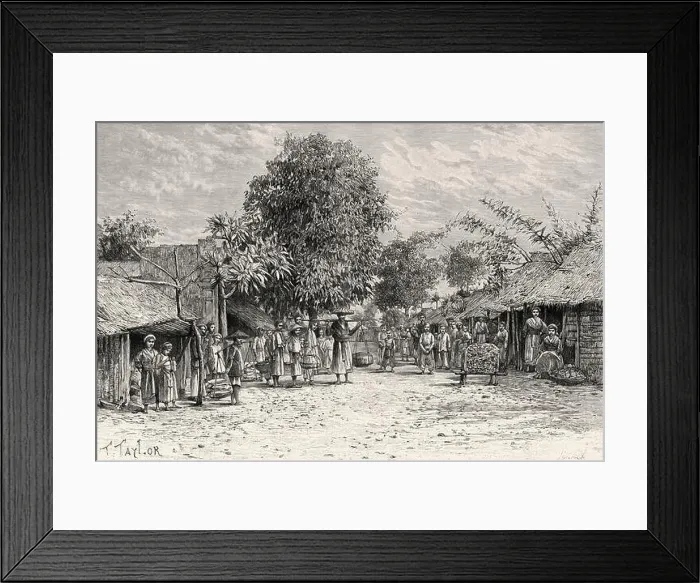 Framed Print : Street Scene in Qui Nhon, Binh Dinh province Framed Print : Street Scene in Qui Nhon, Binh Dinh province