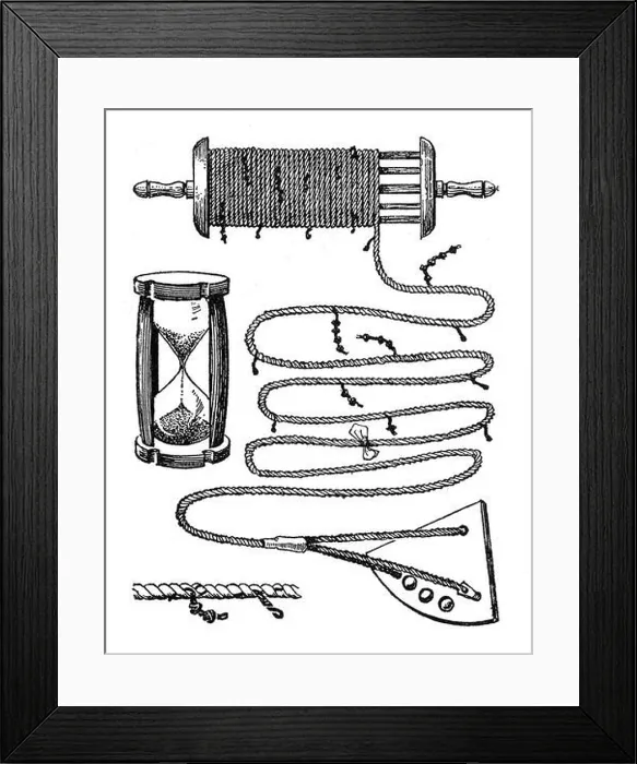 Framed Print : A chip log, also called common log Framed Print : A chip log, also called common log