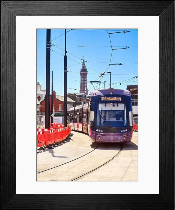 Framed Print : Blackpool trams return to the town centre after over 60 years Framed Print : Blackpool trams return to the town centre after over 60 years