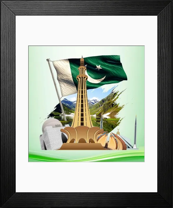 Framed Print : pakistan independence day 14 august pakistan day celebration new illustration poster design Framed Print : pakistan independence day 14 august pakistan day celebration new illustration poster design