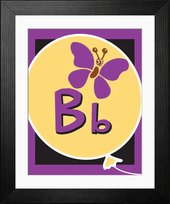 Framed Print : Flash Card Letter B nouns. See whole alphabet in my series! Framed Print : Flash Card Letter B nouns. See whole alphabet in my series!