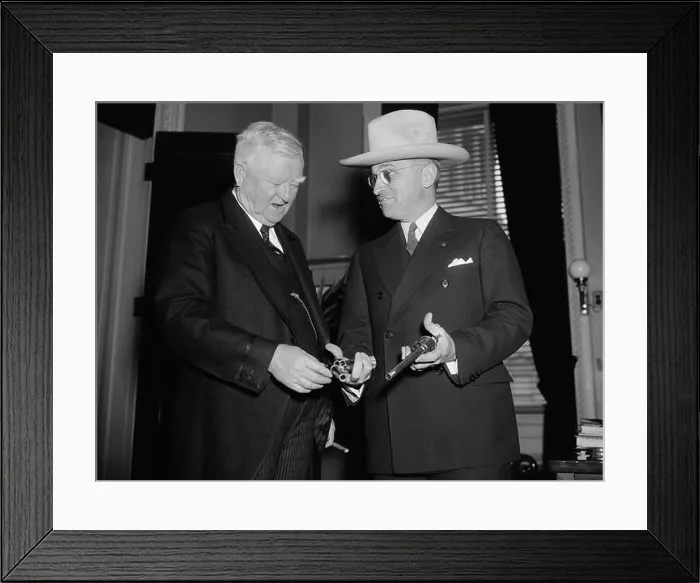 Framed Print : Vintage photo of US Vice President John Nance Garner (left) Framed Print : Vintage photo of US Vice President John Nance Garner (left)