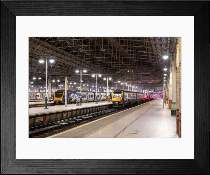 Framed Print : Northern 195113, 195119, Manchester Piccadilly. UK. 23rd April 20222 Framed Print : Northern 195113, 195119, Manchester Piccadilly. UK. 23rd April 20222