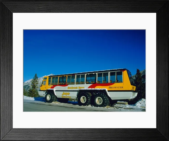 Framed Print : Snowcoach tour bus Framed Print : Snowcoach tour bus