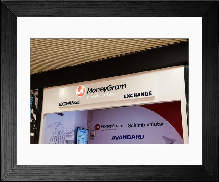 Framed Print : Sibiu, Romania - May, 2 2022: MoneyGram sign ang logo on their office in Promenada Mall in Sibiu Framed Print : Sibiu, Romania - May, 2 2022: MoneyGram sign ang logo on their office in Promenada Mall in Sibiu
