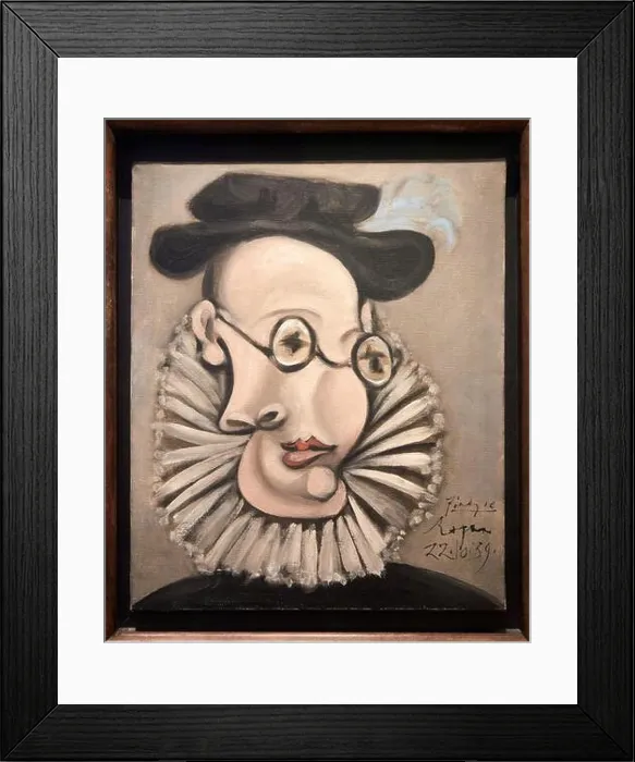 Framed Print : Jaume Sabartés with ruff and hat, 1939, Pablo Picasso (1881-1973), Museu Picasso Museum, Barcelona, Catalonia, Spain Framed Print : Jaume Sabartés with ruff and hat, 1939, Pablo Picasso (1881-1973), Museu Picasso Museum, Barcelona, Catalonia, Spain