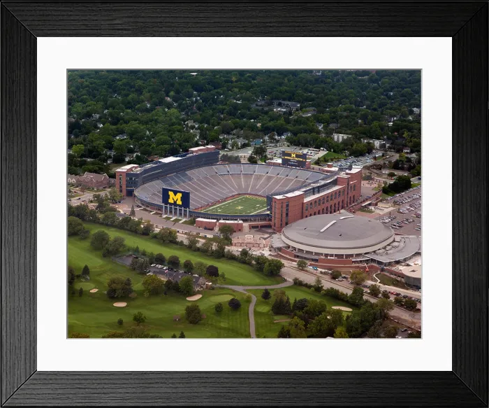 Framed Print : Aerial view of University of Michigan football stadium ann arbor michigan big 10 Framed Print : Aerial view of University of Michigan football stadium ann arbor michigan big 10