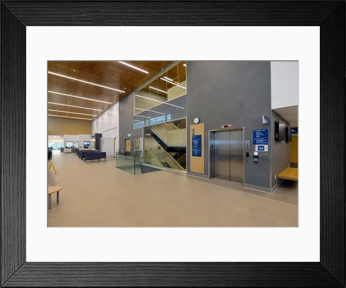 Framed Print : The new Bayers Lake Community Outpatient Centre, nearing completion, in Halifax, Nova Scotia, Canada, September 2023