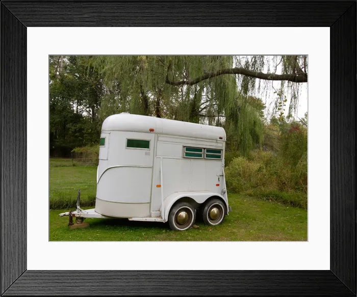 Framed Print : Old horse trailer on a farm Framed Print : Old horse trailer on a farm