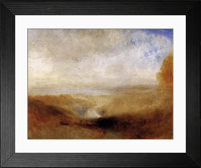 Framed Print : Landscape with a River and a Bay in the Background between 1835 and 1840 Framed Print : Landscape with a River and a Bay in the Background between 1835 and 1840