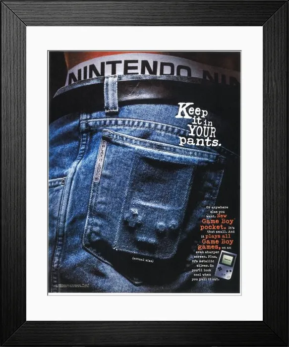 Framed Print : 1996 Nintendo Game Boy video game console ad Framed Print : 1996 Nintendo Game Boy video game console ad
