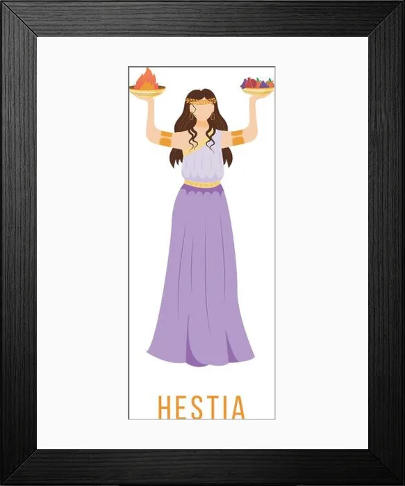 Framed Print : Hestia flat vector illustration Framed Print : Hestia flat vector illustration